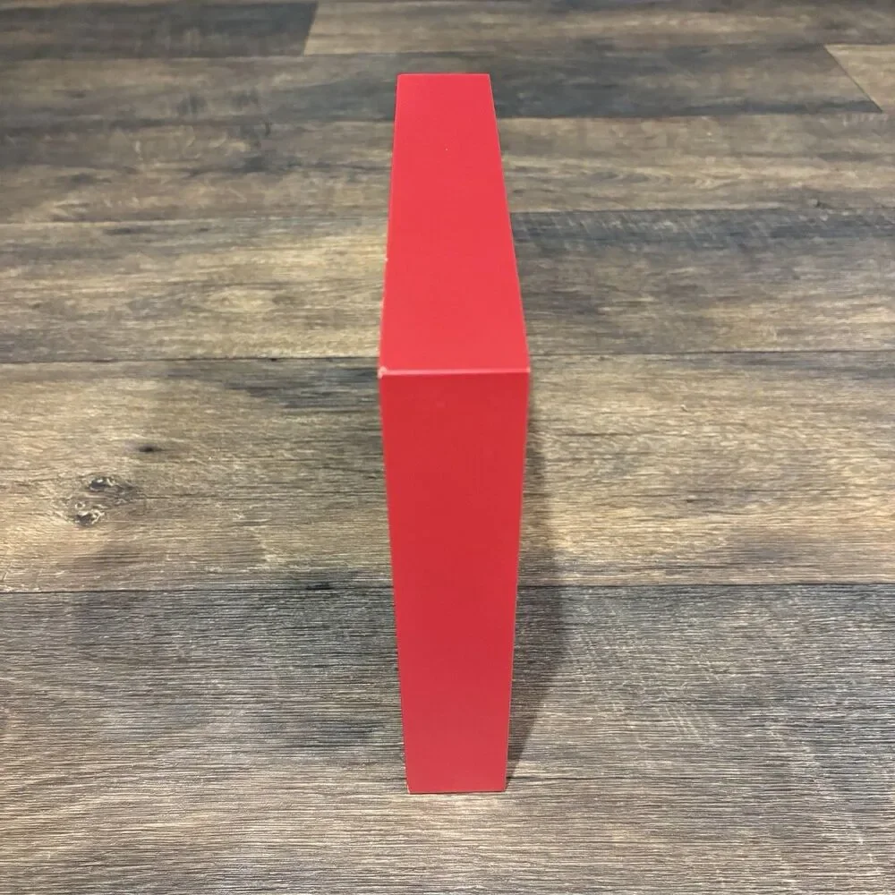 Red Holiday Friends Gingerbread Man Shadow Box Wood Photo Frame 4x6